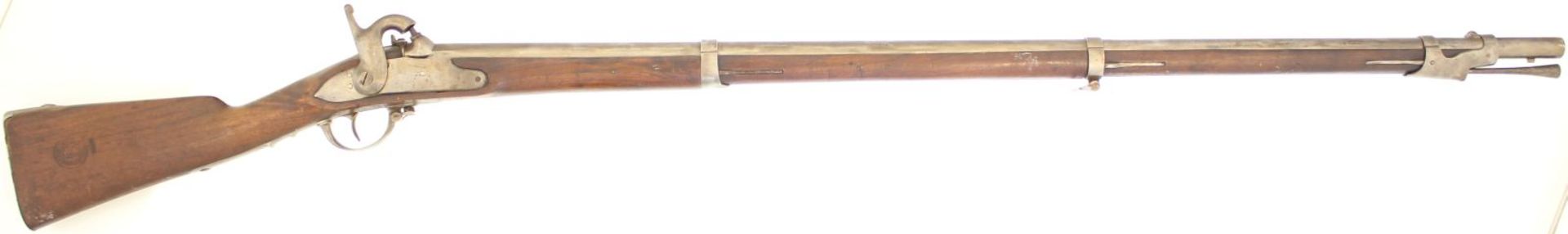 Perkussionsgewehr, Italien, ähnlich dem französischen Infanteriegewehr M 1822 T. Glatter Lauf im