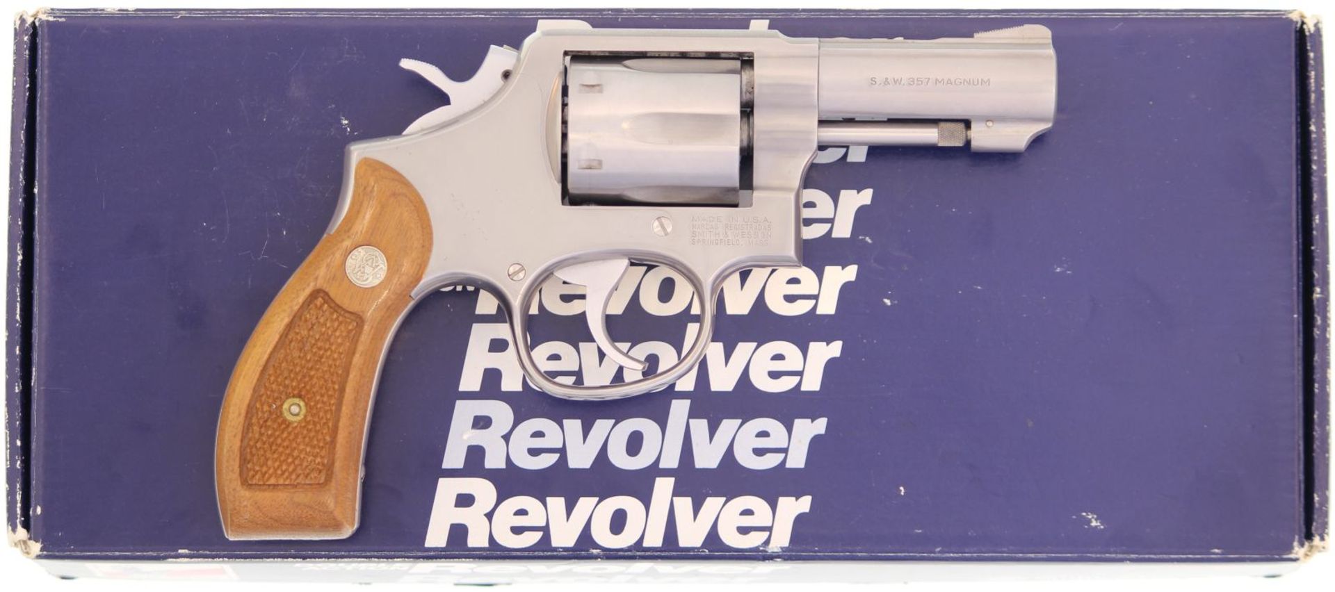 Revolver, S&W Mod. 65-5, Kal. .357Mag. 3"-Lauf, Ganzstahlwaffe aus stainless-steel, DA-Abzug,