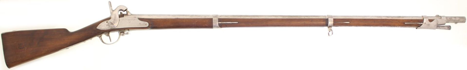 Infanteriegewehr M 1822 T bis, Kal. 18 mm. Nr. 2126  Lauf mit Visierung auf der Schwanzschraube,