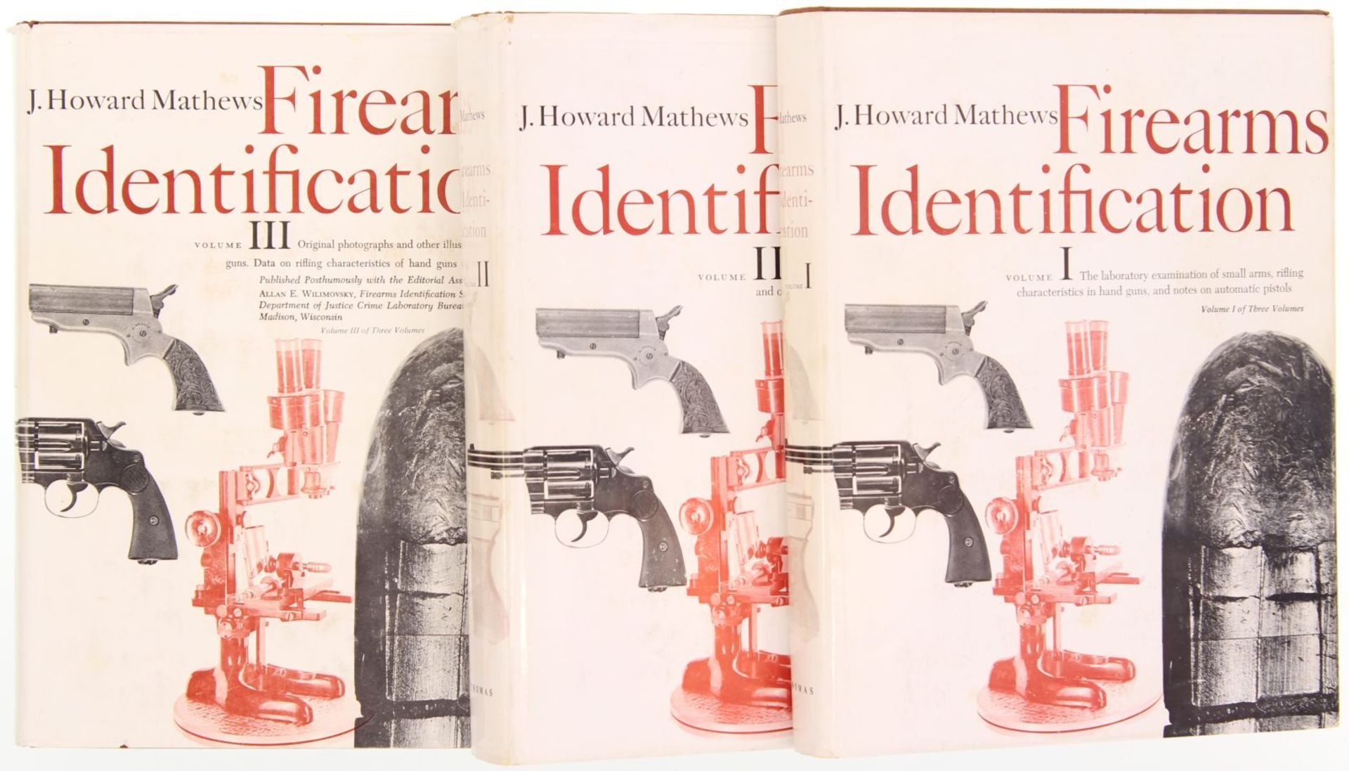 Konvolut von 3 Büchern: Firearms Identification Vol. I II III von J.Hovarth Mathews. Standartwerk