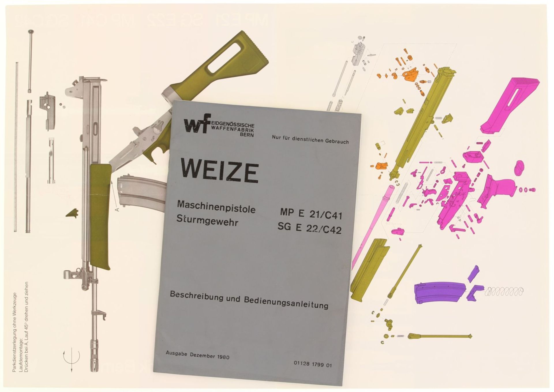 Bedienungsanleitung und Werbeprospekt zu WF-Versuchsstgw Weize. 1.: A4-Werbeprospekt für die MP E21,