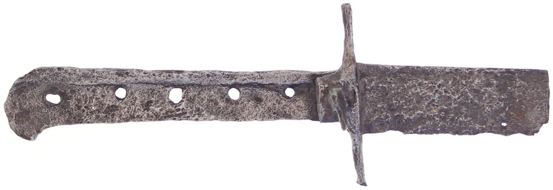 Gefässfragment eines grossen Messers, deutsch 1. Viertel 16. Jh. Boden- oder Wasserfand Länge 29.