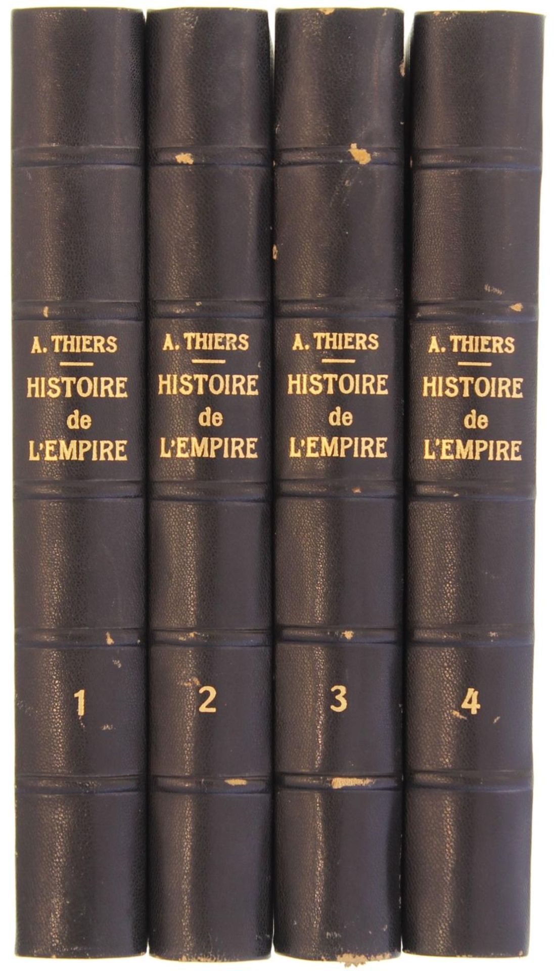 Konvolut von 4 Büchern in französischer Sprache: "Histoire de L'Empire" von M.A.Thiers, Paris 1865