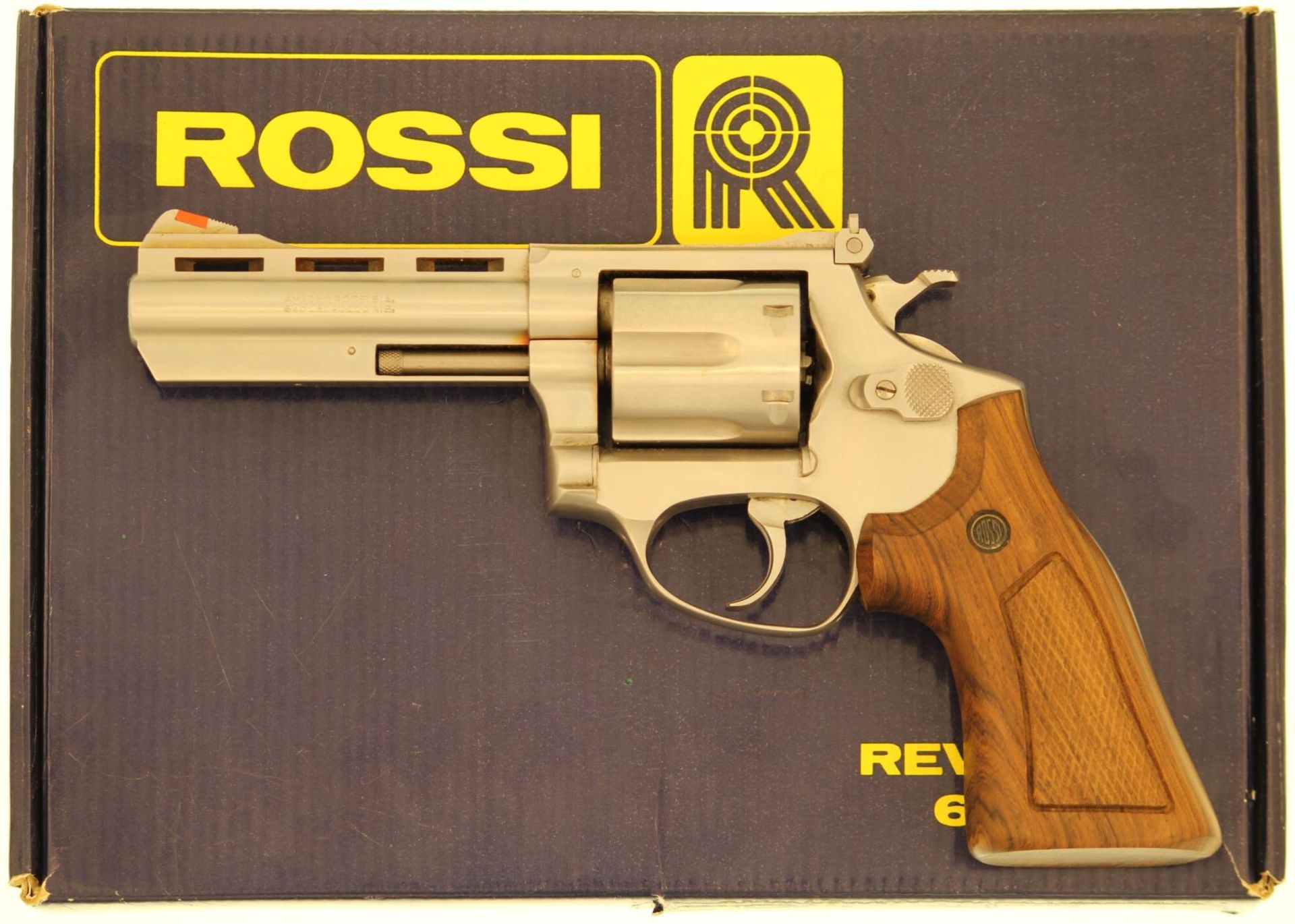 Revolver, Rossi M851 stainless steel, Kal. .38Spec., 4"Lauf. Ventilierte Laufschiene, Mikrovisier