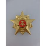 Orden, DDR, Grosser Stern der Völkerfreundschaft in Gold, Buntmetall, d. ca. 7,5cm, Lit.:DDR