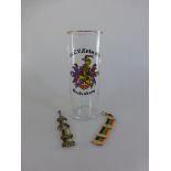 Studentika Glas / 2 Bierzipfel, Glas vom 92. CV Köln 1978 - Grotenburg (h. 13,5cm), anbei2