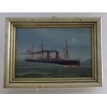 Maritimes Gemälde, Öl/Lw., Anfang 20.Jh., Schiff auf hoher See, sign. H. Luce, i.R. 36cm