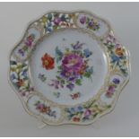 Durchbruchteller, Dresden, polychrome Blumenmalerei, d. 22cmMindestpreis: 60 EUR