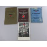 Dokumente, sog. 3. Reich, Reisepass, Arbeitsbuch u. Luftschutz Dienstbuch, anbeiFotografie mit