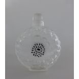 Lalique - Flakon, Frankreich, Design "Anemone", farbloses Glas, partiell satiniert, runderKorpus,