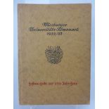 Universitäts-Almanach Würzburg 1932/33, Festausgabe zur 350. Jahrfeier, 224 Seiten, guteErhaltung