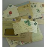 Konvolut Belege, Postkarten u. Ganzsachen, Deutschland vor 1945, über 90 Stück, bittebesichtigen!