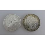 2 Silbermünzen Bayern, 2 Mark Ludwig II. 1876 D u. 2 Mark Luitpold 1911 DMindestpreis: 60 EUR