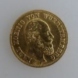 Goldmünze, 5 Mark, Karl König von Württemberg, 1877Mindestpreis: 360 EUR