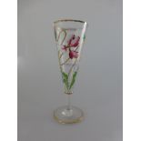 Jugendstil Sektglas mit Emaillemalerei, h. 17cmMindestpreis: 45 EUR