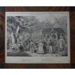 Seltene Lithografie v. A. Eckert, "Festliches Gelage der Ritterschaft des Templerordens zuWürzburg