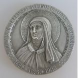 Religion, Silbermedaille 1922, von Kissing, auf die Heilige Theresa, d.60mm, 106g.Mindestpreis: 30
