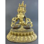 Adibuddha VajrasattvaBronze, teilvergoldet h.  ca. 30 cm Tibet, 19. Jh./Anf. 20. Jh. Vajrasattva, "