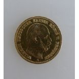 Goldmünze, 5 Mark, Kaiser Wilhelm von Preussen, 1878, besch.Mindestpreis: 90 EUR