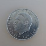 Propaganda Medaille "Adolf Hitler", 1929, "Der Führer aus der Not - wählt Liste 12", Alu,d. 3cm