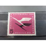 Briefmarke Bund Plattenfehler Mi.Nr. 205, abgeschlagener Auslaufbogen der Wertziffer "5",