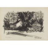 Karl Schmidt-Rottluff    1884 Rottluff bei Chemnitz - 1976 BerlinMondnacht. 1906.Lithografie.