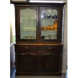 Stained pine kitchen dresser