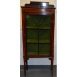 Mahogany inlaid china cabinet