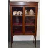 Inlaid mahogany china cabinet