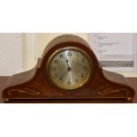 Edwardian inlaid mantel clock