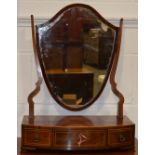 Mahogany inlaid dressing mirror