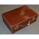 Leather suitcase