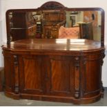 Mahogany mirror back sideboard