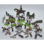 Various lead hunting & other figures