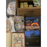Box of Special stamps sets on sheets & l oose etc.