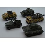 5 Majorette Army vehicles