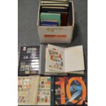 Box of stamp albums & Stockbooks