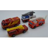 4 Matchbox Fire Engines