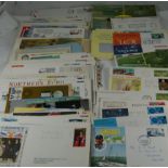 Box of various stamp covers