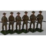 6 Lead World War I Soldier figures