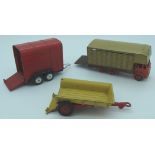 Budgie lorry & 2 Corgi trailers