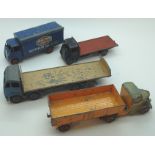 Dinky - EverReady van & 3 lorries