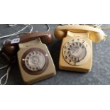 Cream & grey GPO telephones (2)