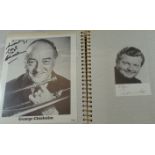 Album of autographed photographs of Stars of Screen & TV including Jack Warner, Cliff Michelmore &
