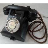 Black Bakelite 164 GPO telephone with slide
