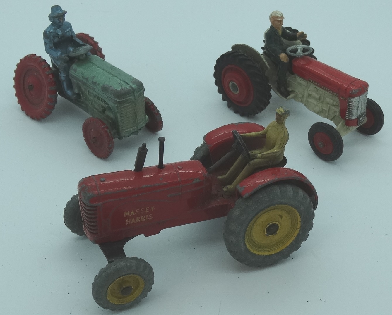 Dinky Massey Harris & 2 other tractors