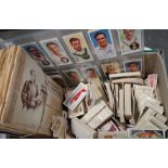Loose & stuck albums of cigarette cards