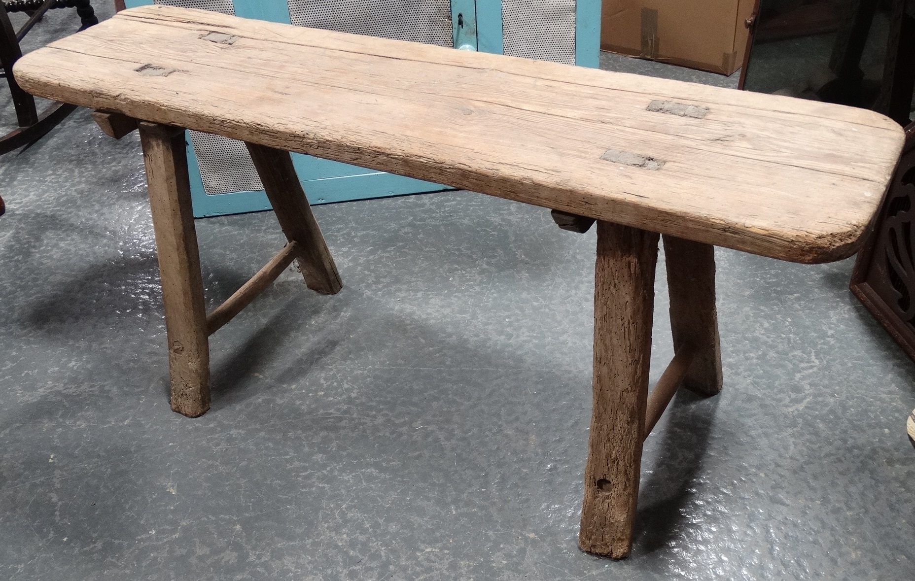 Small Country pine bench