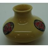 Moorcroft squat vase - Xylophone mark to base 3.5'h