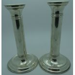 Pair of silver candlesticks 7'h